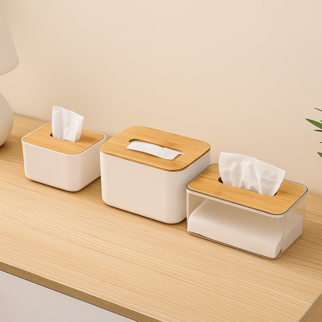 Modern Acrylic Tissue Box with Eco-Friendly Print