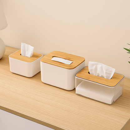 Modern Acrylic Tissue Box with Eco-Friendly Print