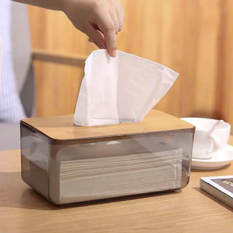 Modern Acrylic Tissue Box with Eco-Friendly Print